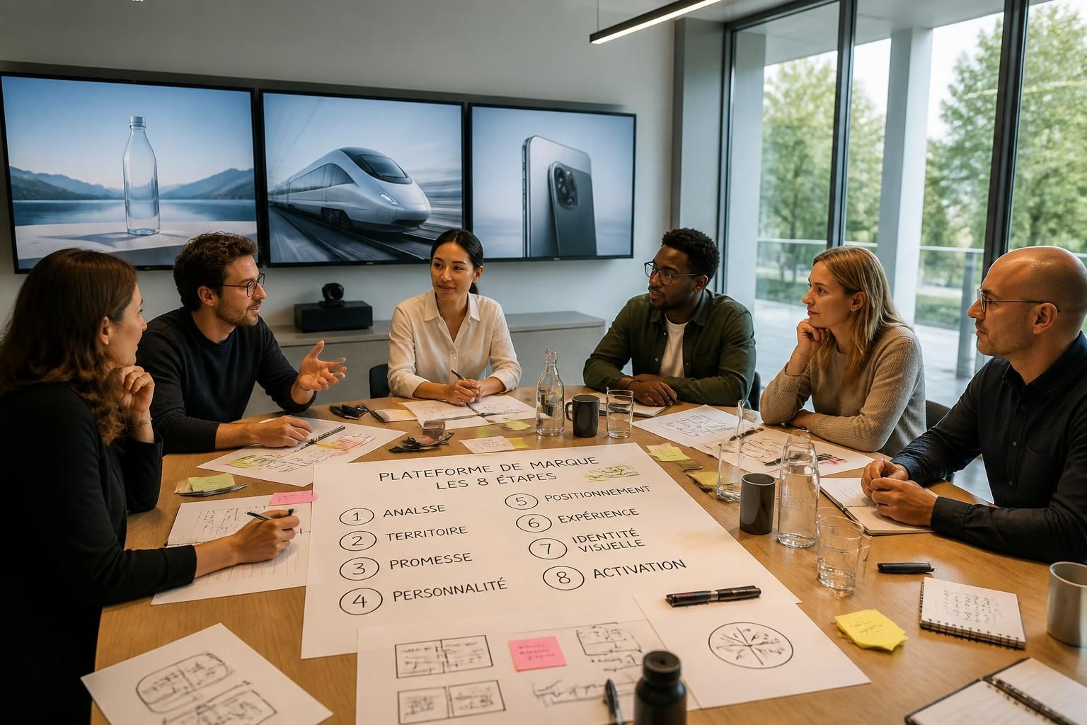 découvrez la définition d'une plateforme de marque, les 8 étapes clés pour la créer, ainsi que des exemples inspirants avec evian, sncf et apple.